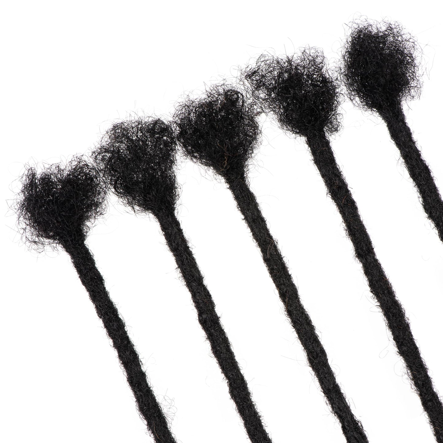 LinkMai 0.2-0.8cm Locs 8-18 I nch 20 Strands 100% Real Human Hair Dreadlock Extensions for Man/Women Permanent Loc Extensions Bundles Can Be Dyed Bleached Curled & Twisted (0.8CM, 1B, 8 INCH)