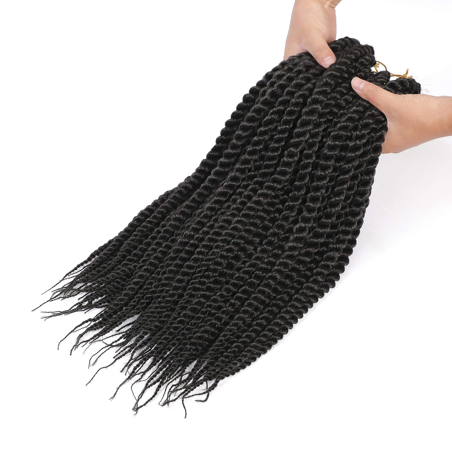 Admutty Havana Twist Crochet Hair, Jumbo Senegalese Twist Pre-Looped Synthetic Braiding Hair for Women, Soft & Lightweight Pre-Twisted Crochet Braids