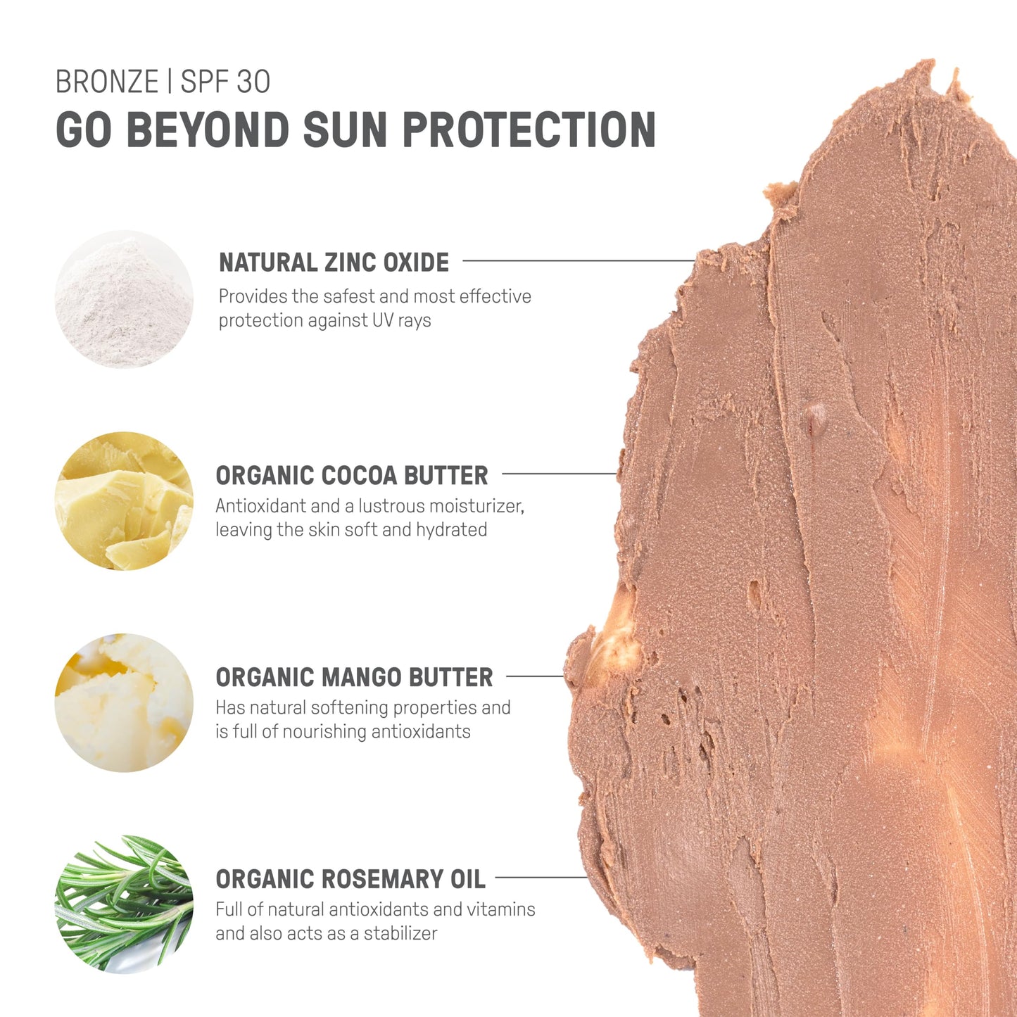 Raw Elements Ultra-Moisturizing Tinted Face Sunscreen, Bronze, 1-Pack