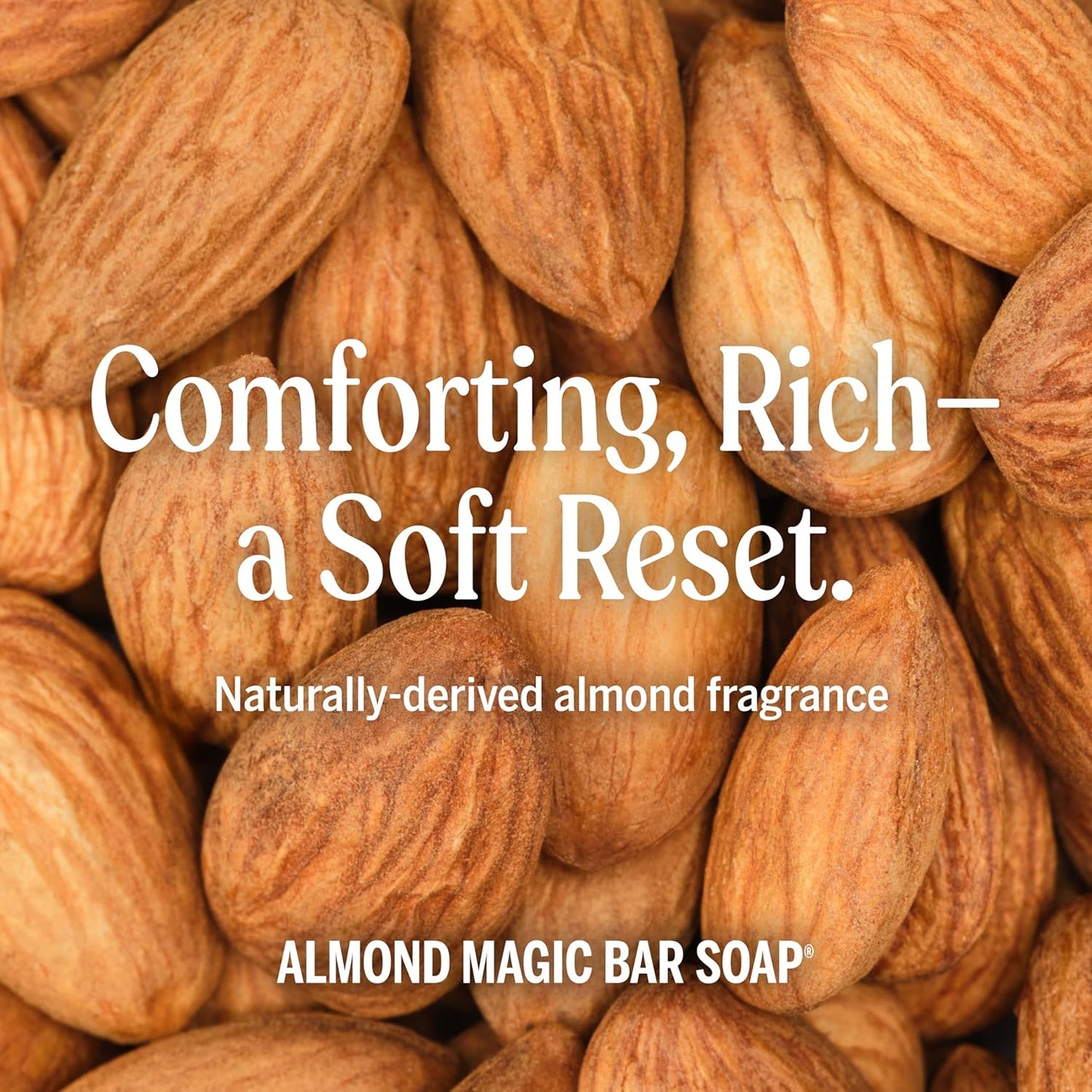 Dr. Bronner's Pure-Castile Magic Bar Soap - Almond Scent, 5 oz | Vegan & Gentle for Face, Body & Hair