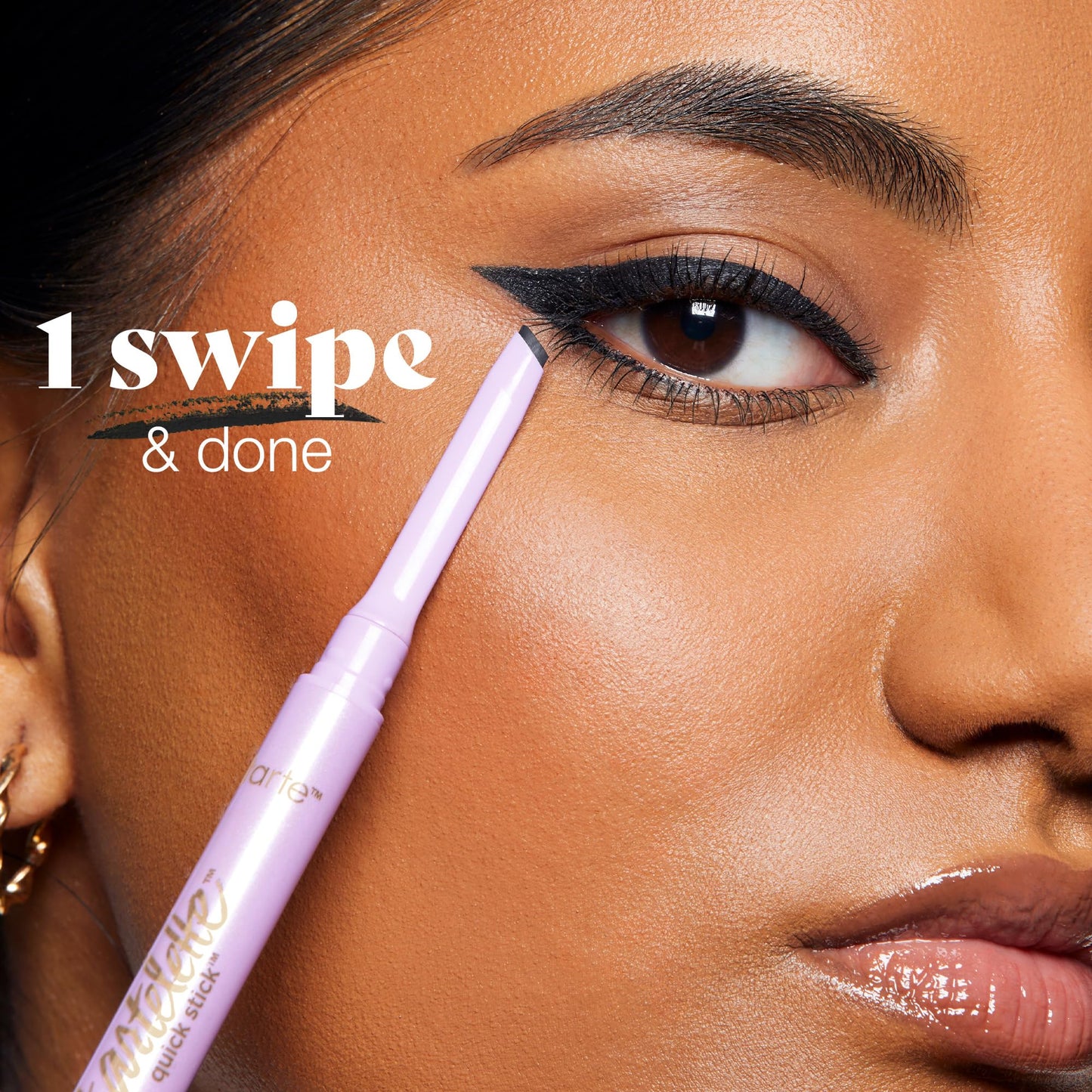 tarte tartelette quick stick liner – Ultra-Thin Slanted Tip Gel Eyeliner for Precision, Waterproof Eye Makeup, Vegan & Cruelty-Free, full size, brown