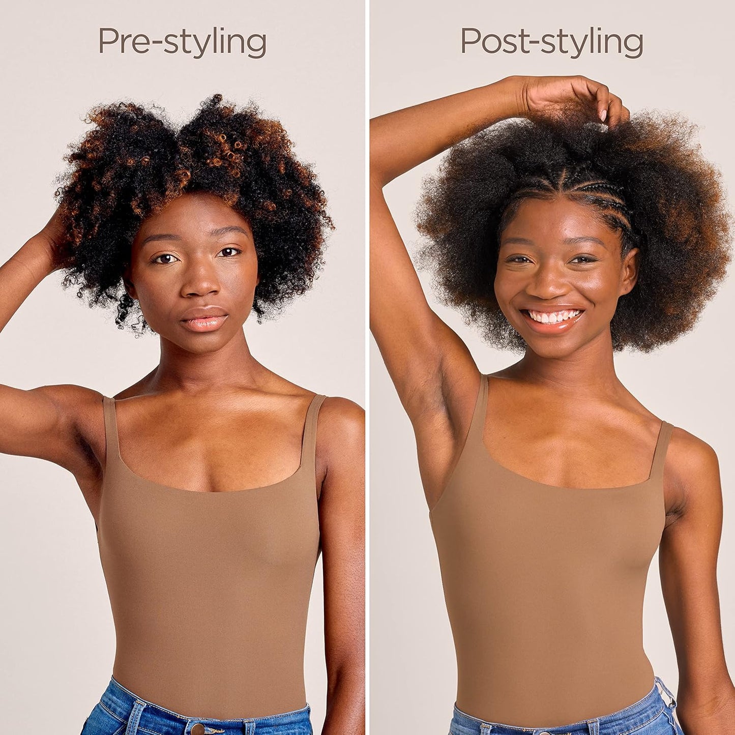 FlexStyle Wide Tooth Comb - Blow Dryer Attachment for Curly & Coily Hair | Stone Color