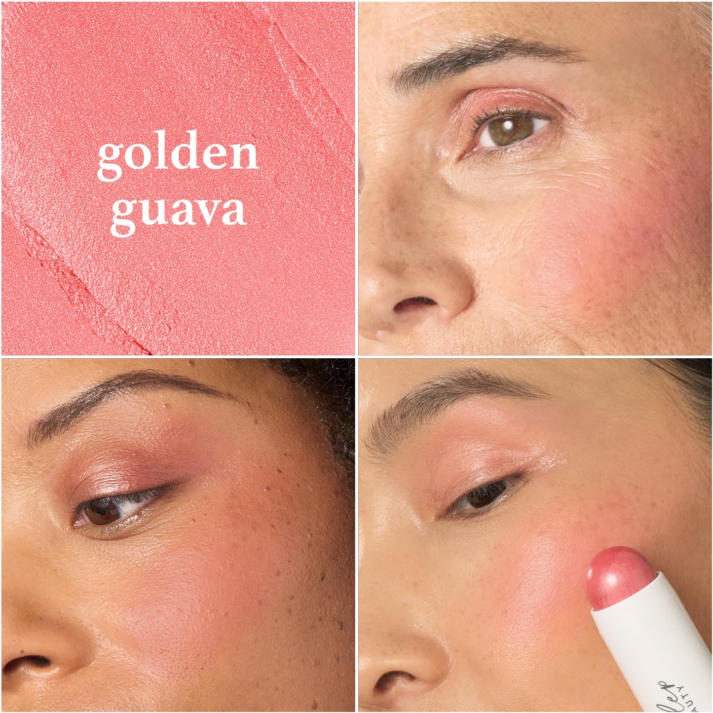 Julep Radiant Glow Duo: So Awake Snail Mucin Complexion Booster Moisturizer + Face Primer & Skip The Brush Cream-to-Powder Blush Stick in Golden Guava Makeup & Skincare Set