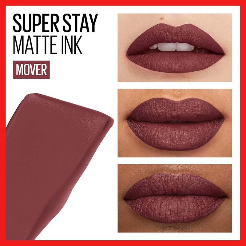 Maybelline Super Stay Matte Ink Liquid Lipstick - Long Lasting High Impact Color | Mover Brown & Lover Mauve