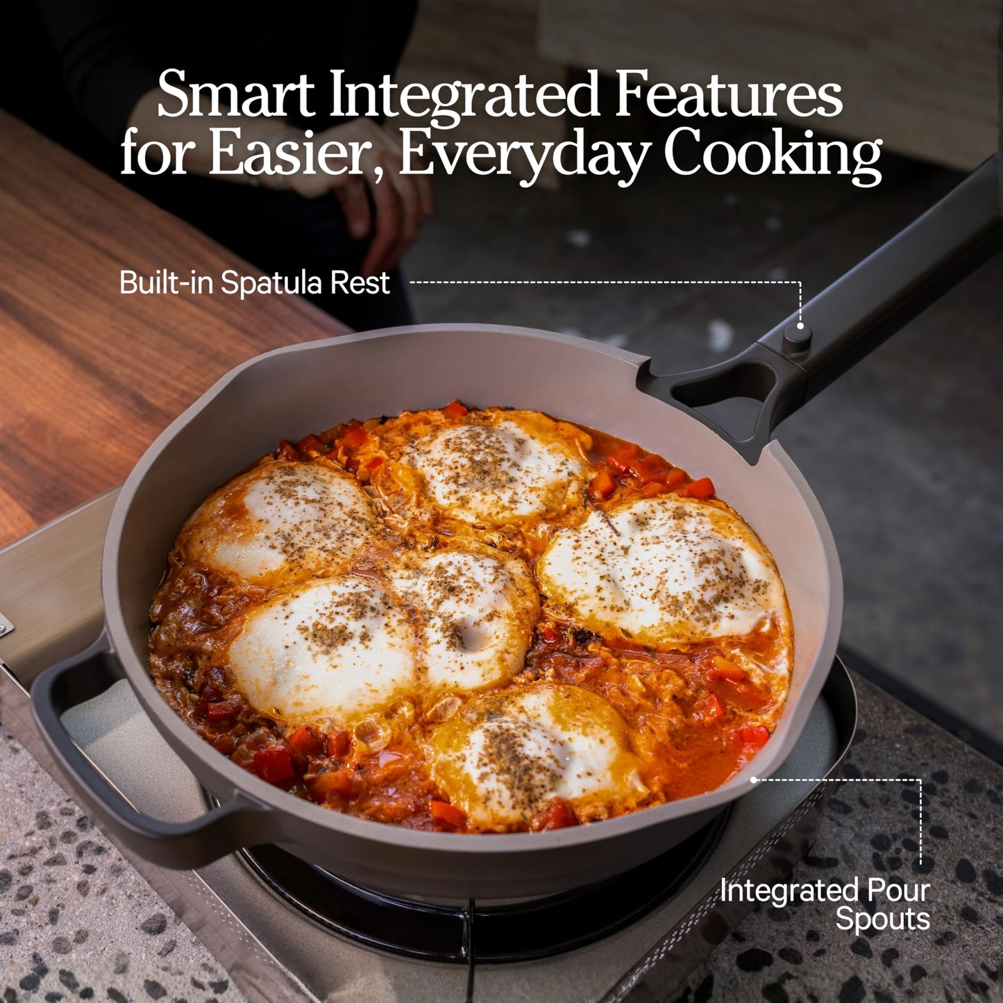Our Place Always Pan 2.0 | 10.5" Ceramic Pan with Modular Lid, Steamer Basket & Spatula | Patented 10-in-1 Nonstick, Non-Toxic Cookware Made Without PFAS | Induction & Oven-Safe up to 450°F | Sage
