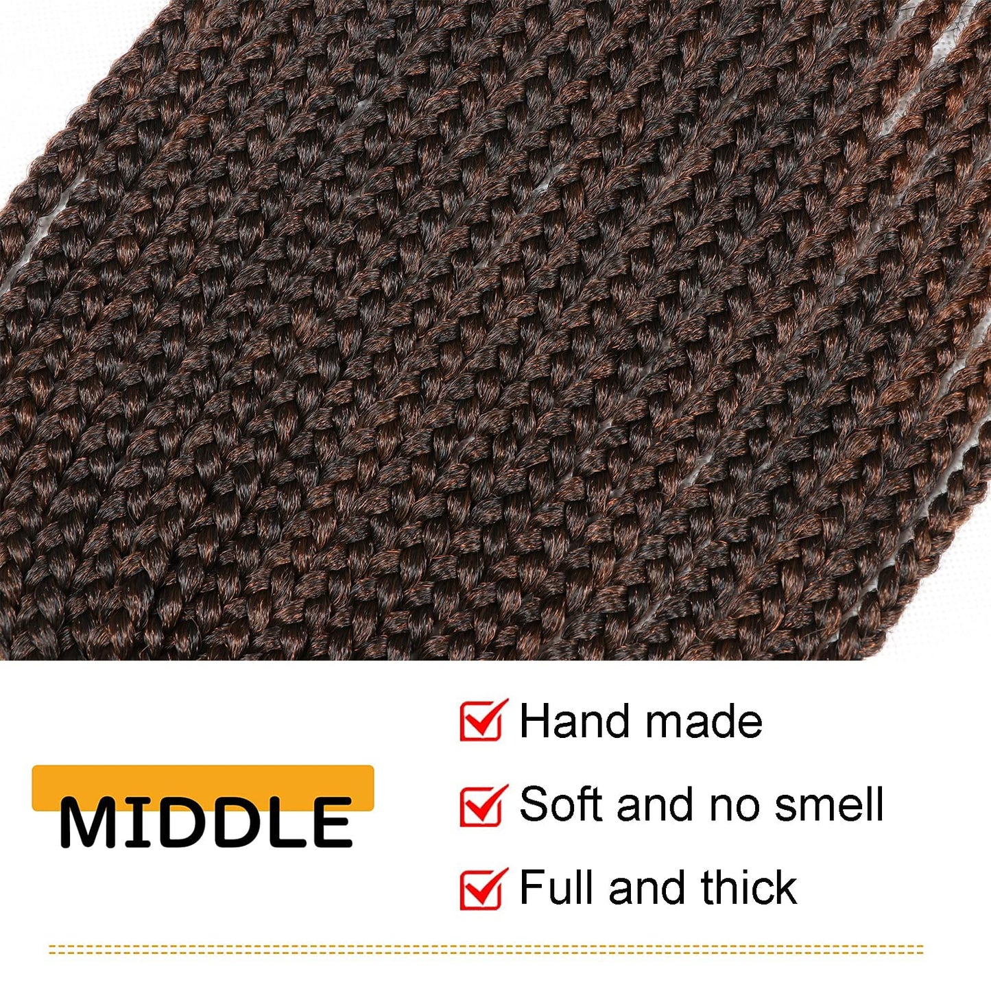 7 Packs Goddess Box Braids Crochet Hair 18 Inch Prelooped Crochet Box Braids Crochet Hair for Black Women Braiding Hair (18 Inch 7 Packs, #1B/30)