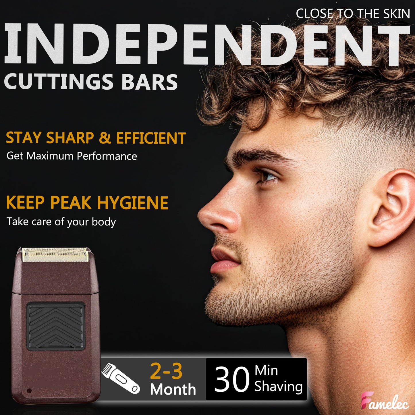 FAMELEC 2 Pack for Wahl Shaver Foil Replacement Professional 5 Star Series Finale Shaver, Fit for Foil Cutter Bar Assembly Gold Super Close Shaving Models 7031-100 7043-100 7031-200