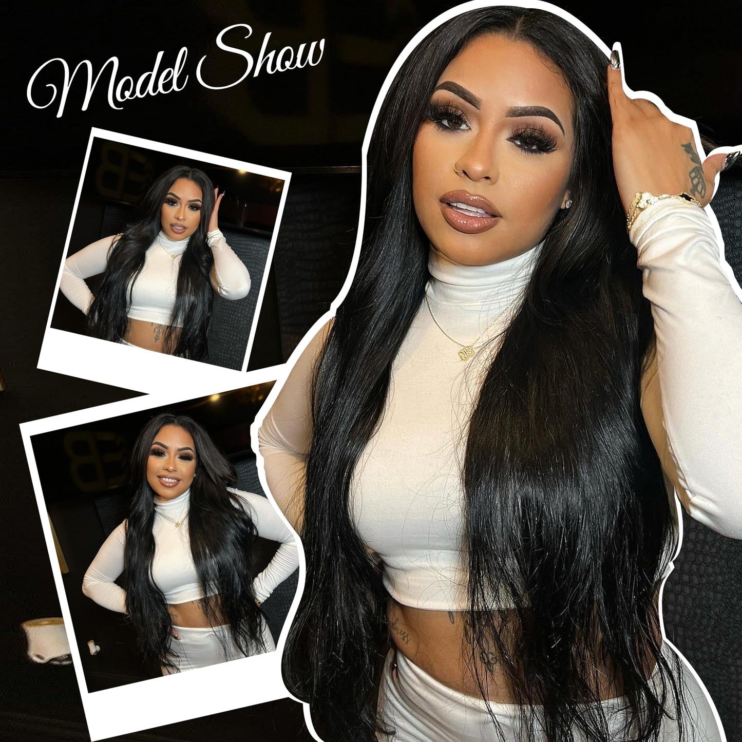 MEYOFUN Dark Brown Clip in Hair Extensions, 14 Inch 75g, 2 Dark Brown Hair Extensions Real Human Hair, Invisible Seamless Remy Human Hair Clip Extensions for Women 8pcs Per Set with Double Weft