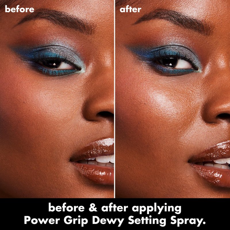 e.l.f. Power Grip Dewy Setting Spray, Ultra Fine Mist Made With Hyaluronic Acid, Grips Makeup For A Hydrated, Dewy Finish, Vegan & Cruelty-Free