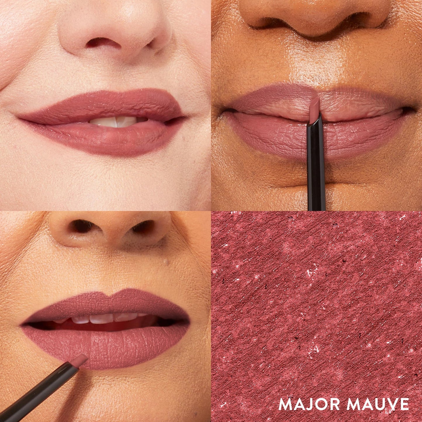 LAURA GELLER NEW YORK Italian Marble Sheer Lipstick, Al Fresco + Modern Classic Lip Liner, Major Mauve