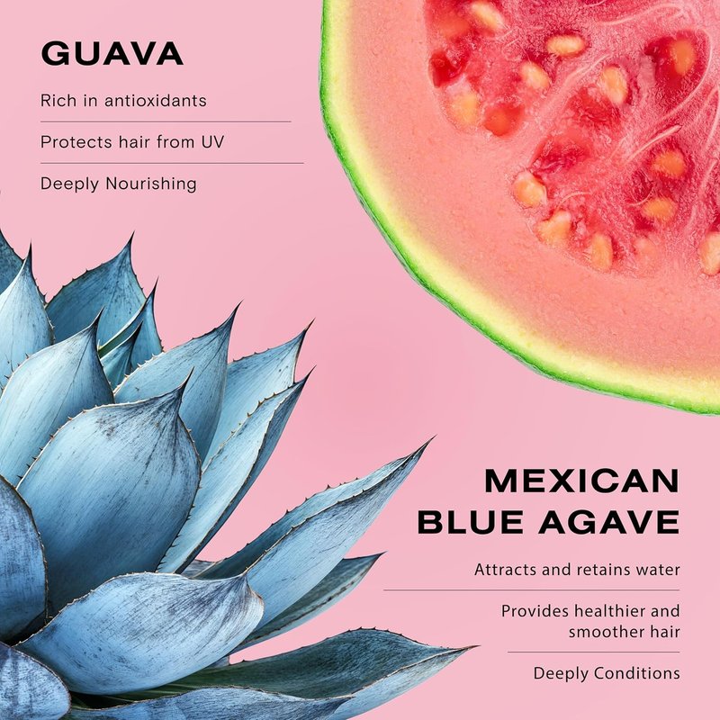 Guava Leave-In Conditioner - Deep Hydration Repair Cream for Damaged & Frizzy Hair | Boosts Shine with Avocado Oil, 6.7 fl oz