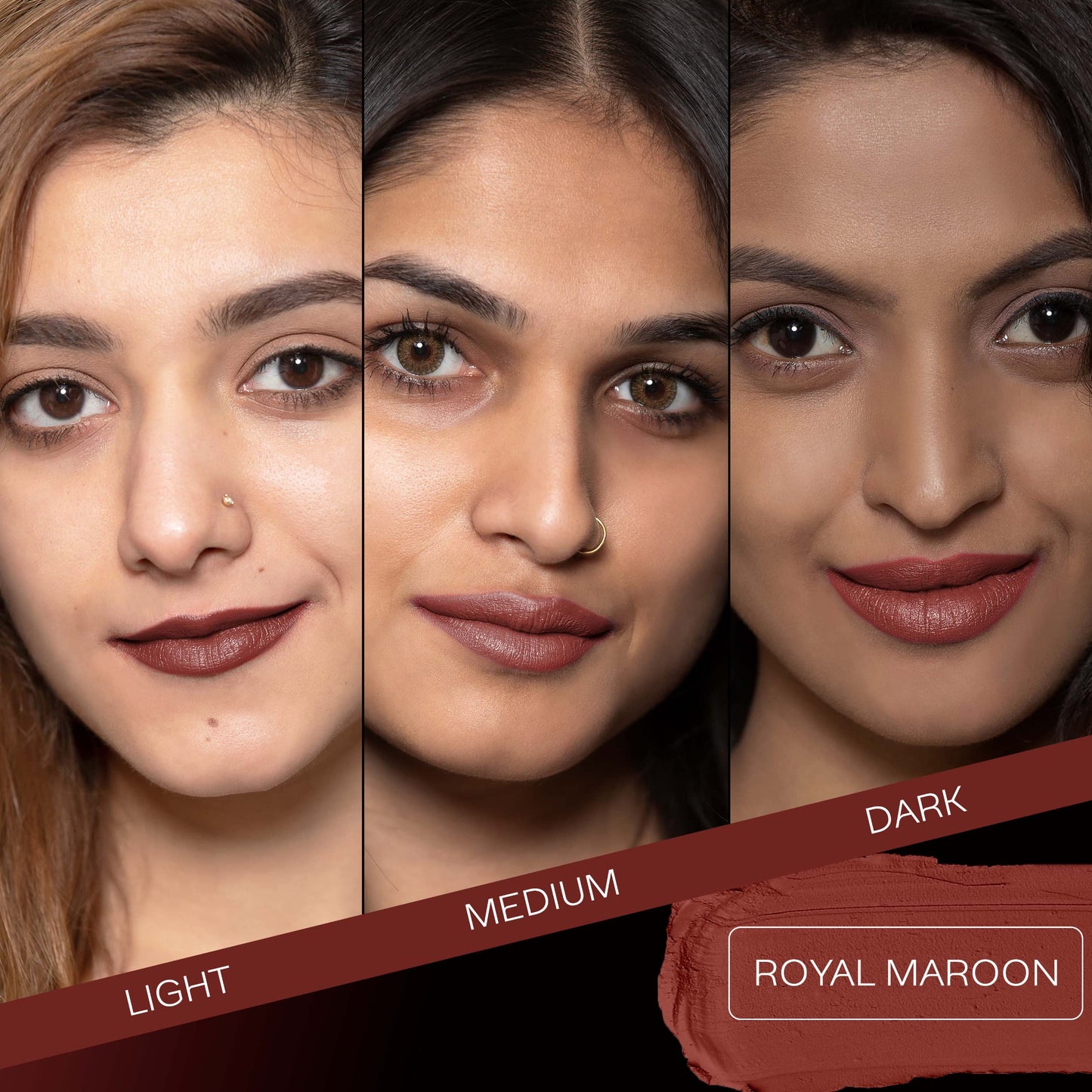 Matte Lipstick in Royal Maroon - Weightless Finish by Faces Canada