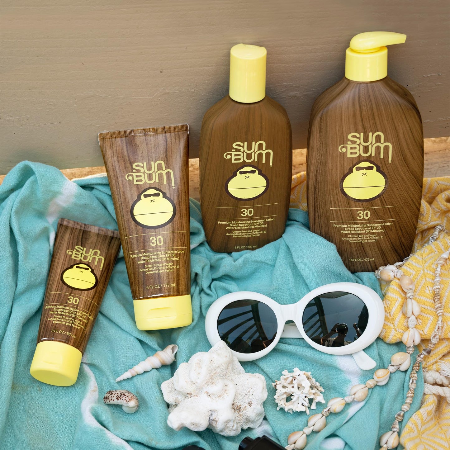 Sun Bum Sunscreen Lotion, SPF 30 | Original Scent | Vitamin E | Hawaii Compliant | 8 oz Pack of 2