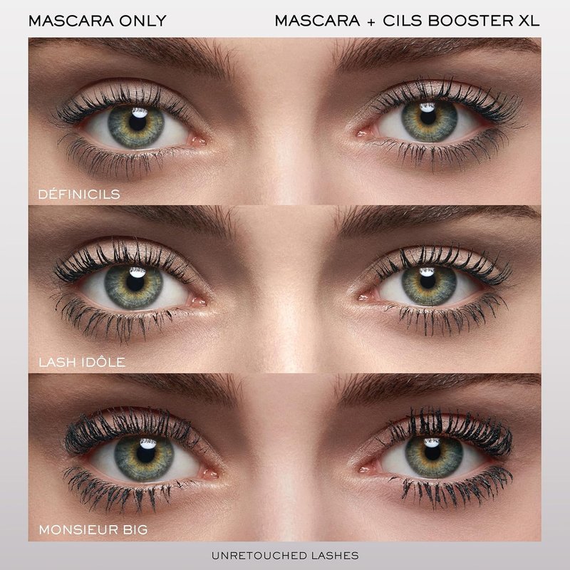 Lancôme Cils Booster XL Mascara Primer & Monsieur Big Volumizing Mascara Duo - Travel Size for Instant False Lash Effect & Volume