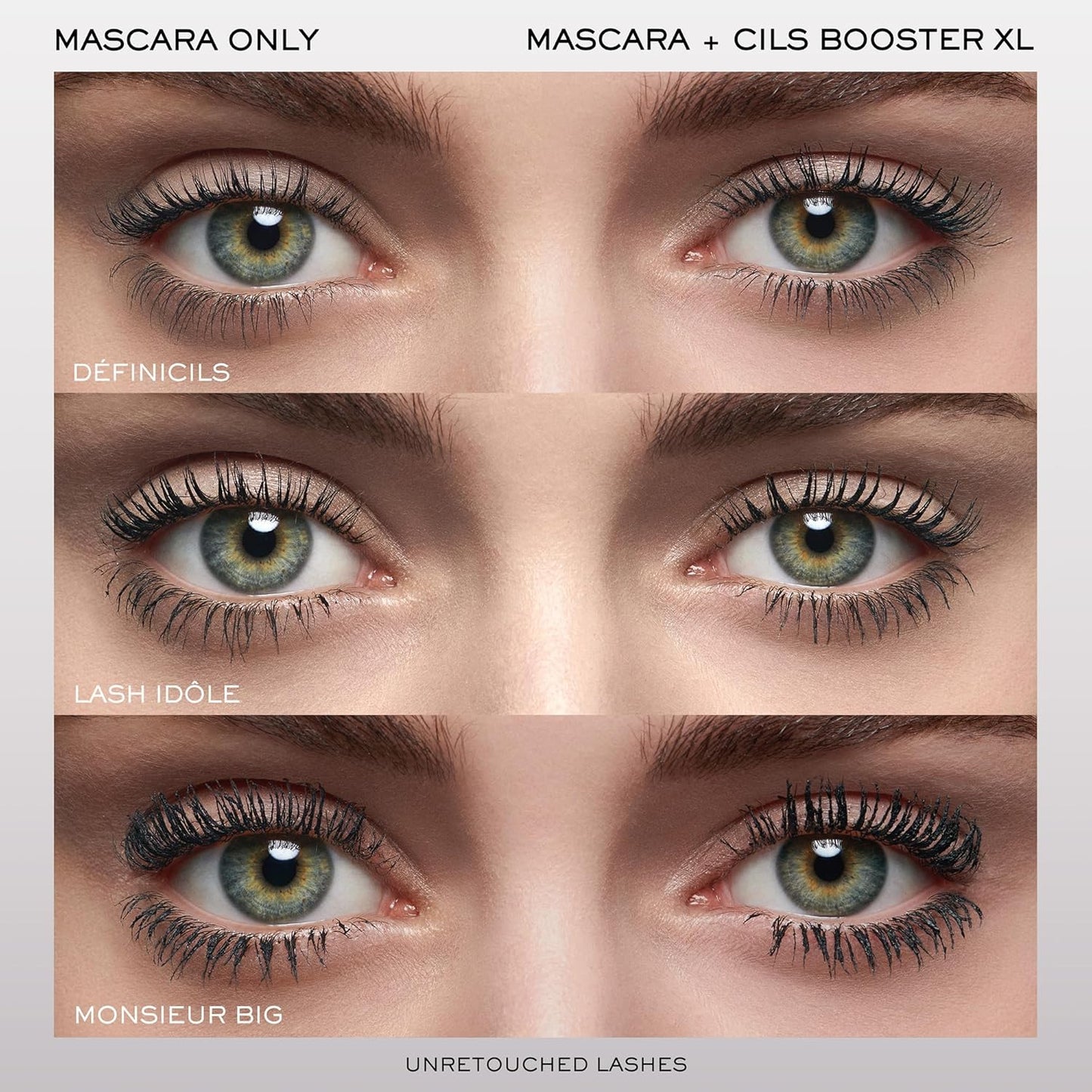Lancôme Cils Booster XL Mascara Primer & Monsieur Big Volumizing Black Mascara Duo - Travel Size Set for Instant False Lash Effect & Big Volume