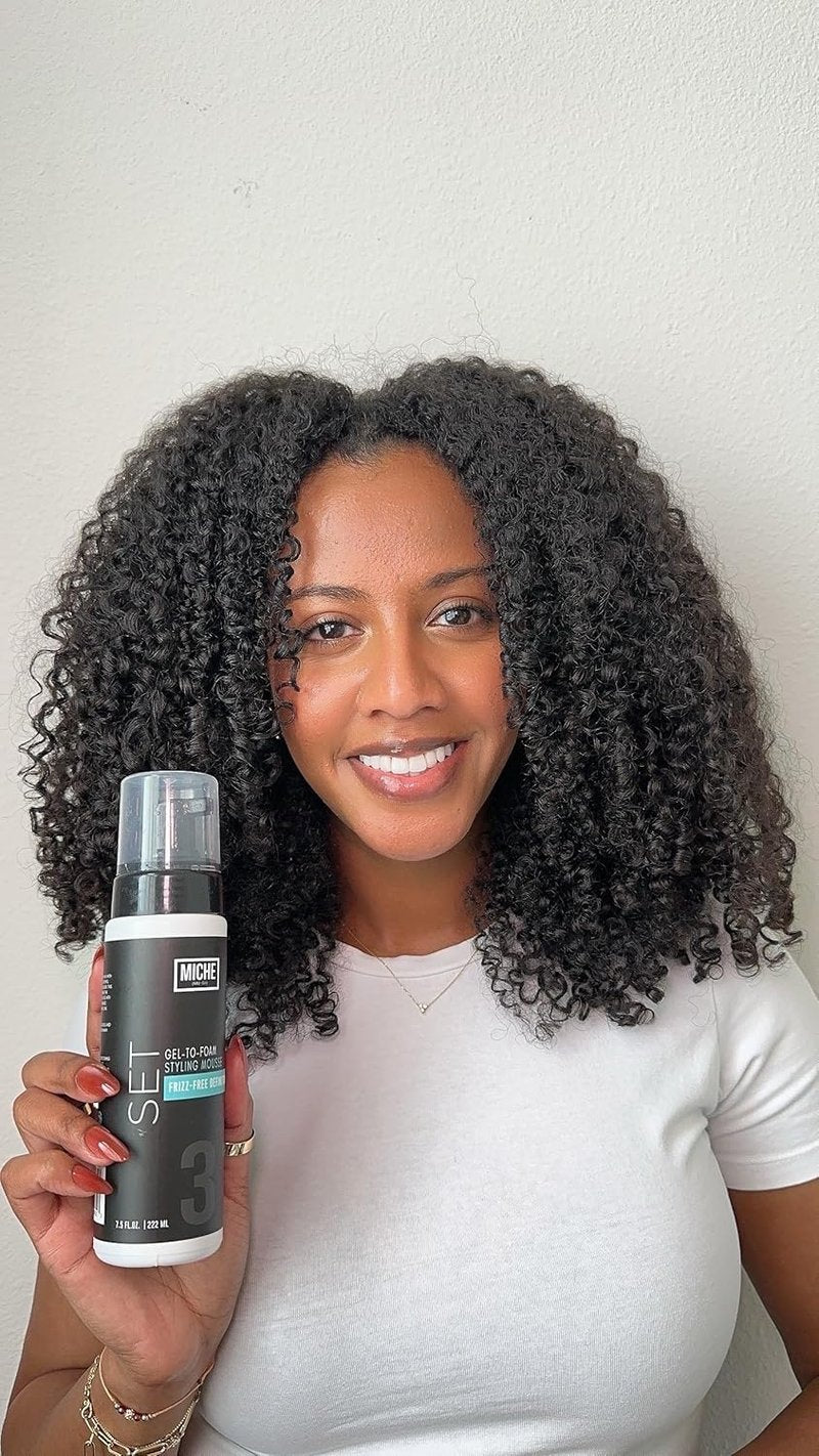 Miche Beauty Gel to Foam Mousse - Lightweight Styling Foam for All Hair Types | 7.5 fl oz, Long-Lasting Hold & Frizz Control