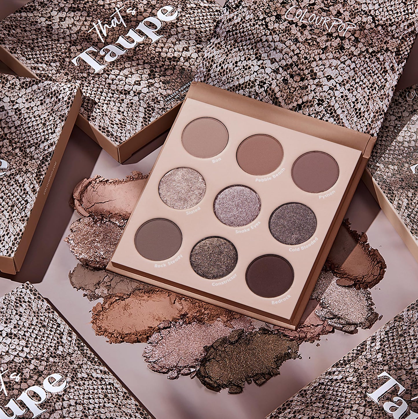 ColourPop That's Taupe Eyeshadow Palette - Cool-Toned Shadow Palette with Metallic and Matte Finishes - High-Pigment Eye Makeup with a Long-Wearing Formula (0.3 oz)