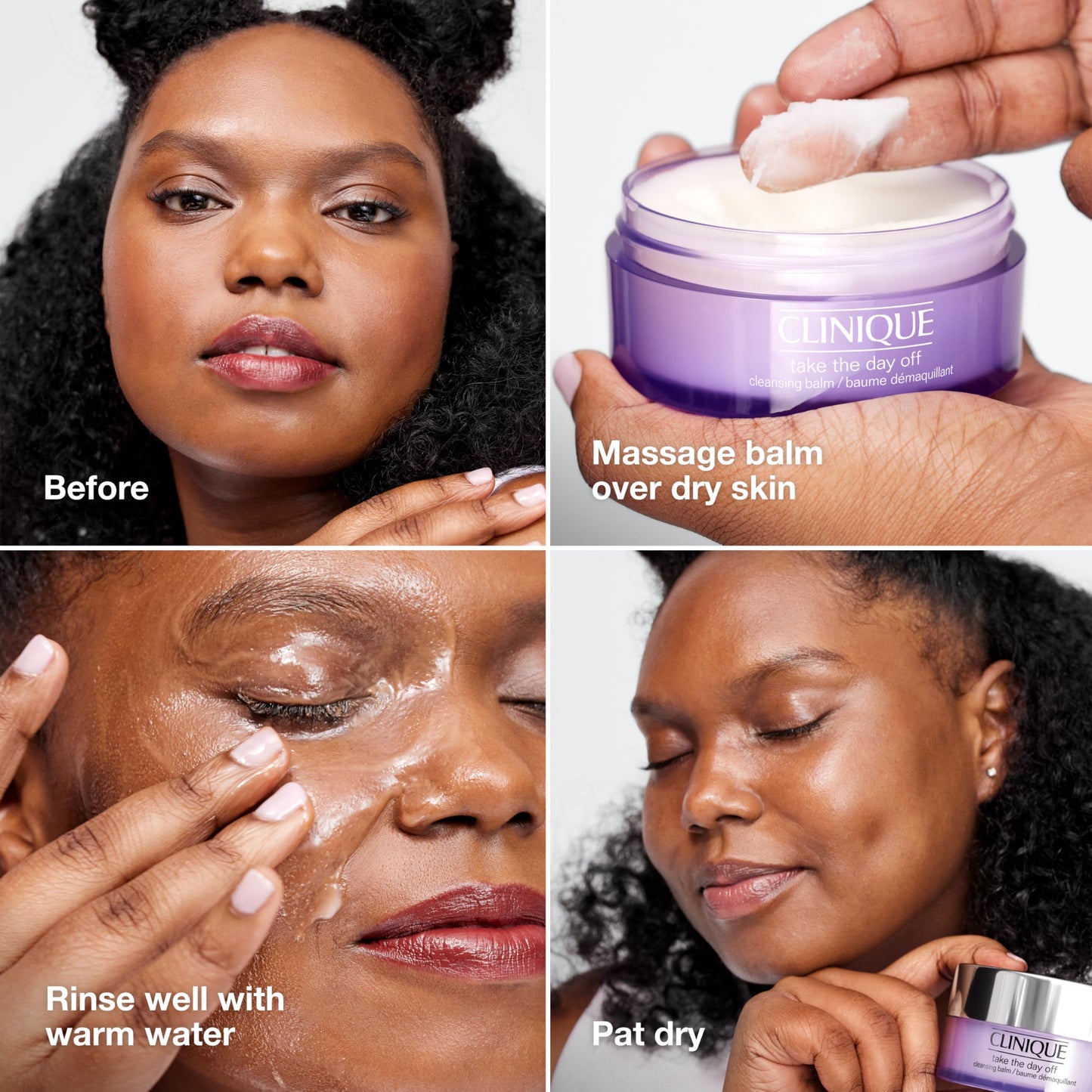 Clinique Take The Day Off Cleansing Balm Makeup Remover | Dissolves Face + Eye Makeup and Sunscreen | For All Skin Types, 3.8 Ounce