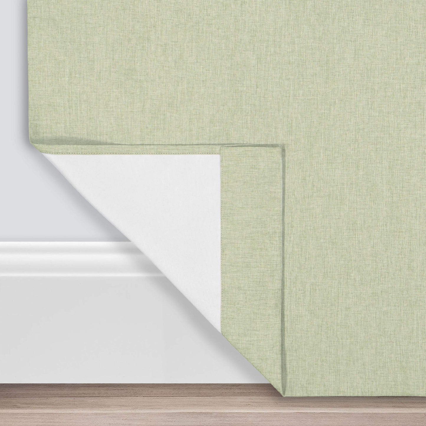 Eclipse Gabriella Grommet Top Curtains for Bedroom, Single Panel, 40" x 108", Sage