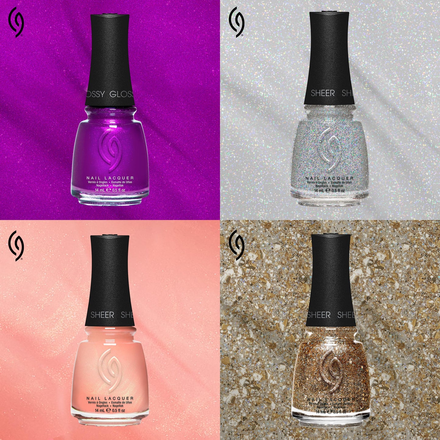 China Glaze CG Nail Lacquer Nail Polish, Quick Dry, Chip Resistant, for Salon & DIY Manicure, 0.5 fl oz
