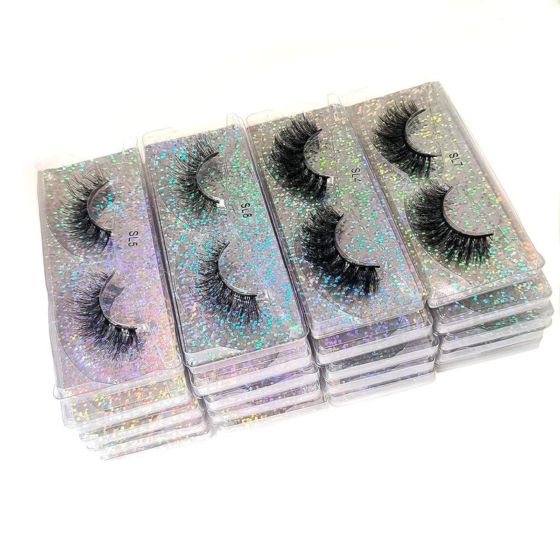3D Faux Mink Lashes - Natural Fake Eyelashes | 16mm | 50 Pairs Bulk Pack