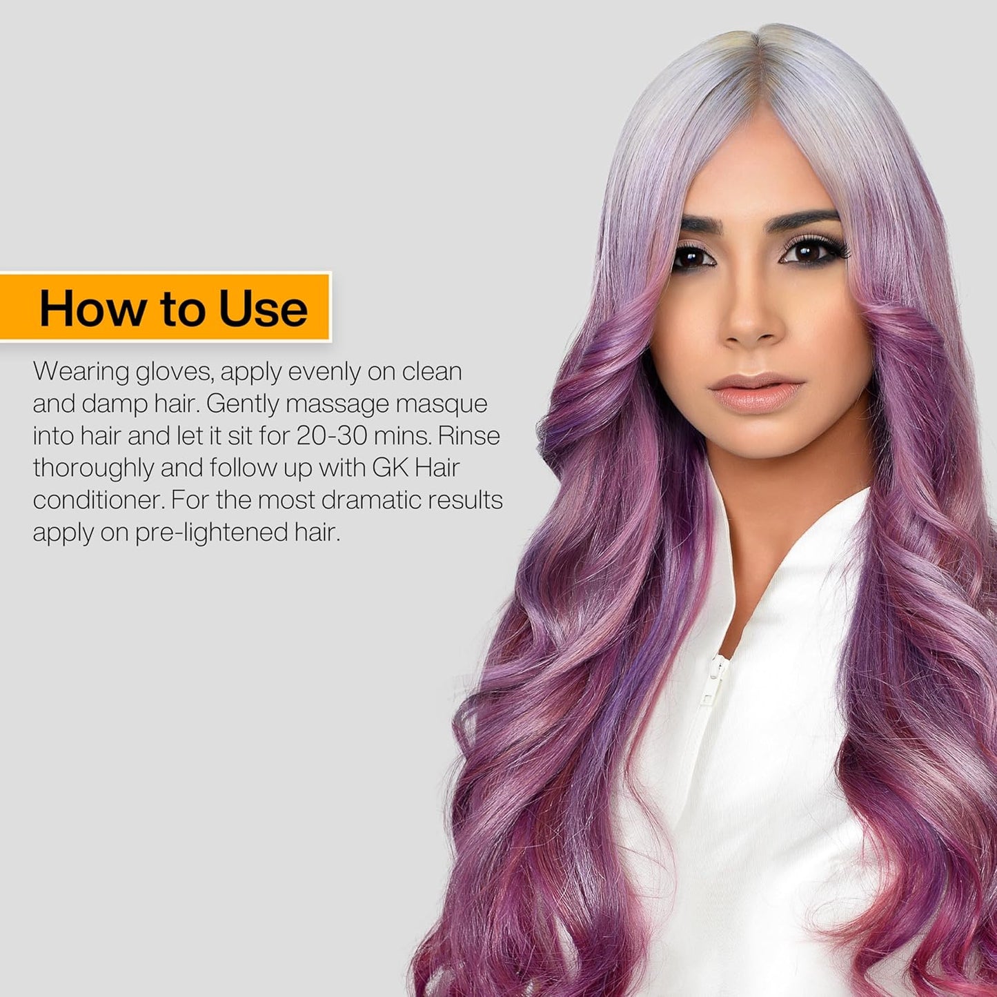 GK HAIR Lavender Bombshell Masque - Semi-Permanent Hair Toning & Moisturizing Mask | 7.05 Fl Oz (200 g)