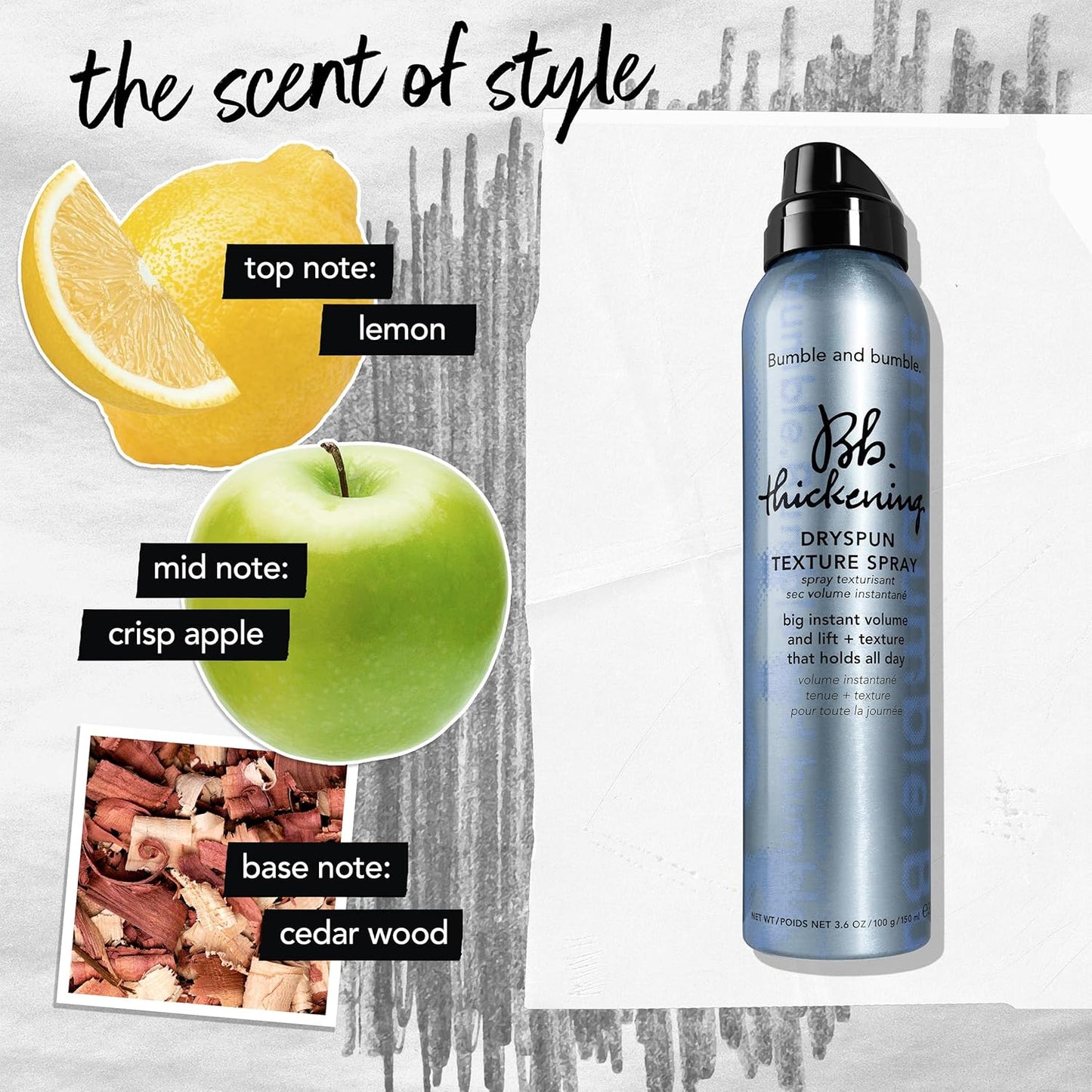 Bumble and Bumble Thickening Dryspun Texture Spray - Lightweight Hair Volume Spray for Fine to Medium Straight/Wavy Hair