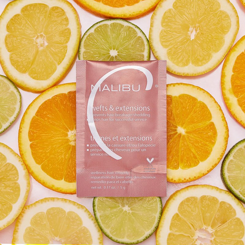 Malibu C Wefts & Extensions Wellness Hair Remedy - Removes Build Up + Prevents Hair Breakage - Prepares Natural Hair for Hair Extension Application