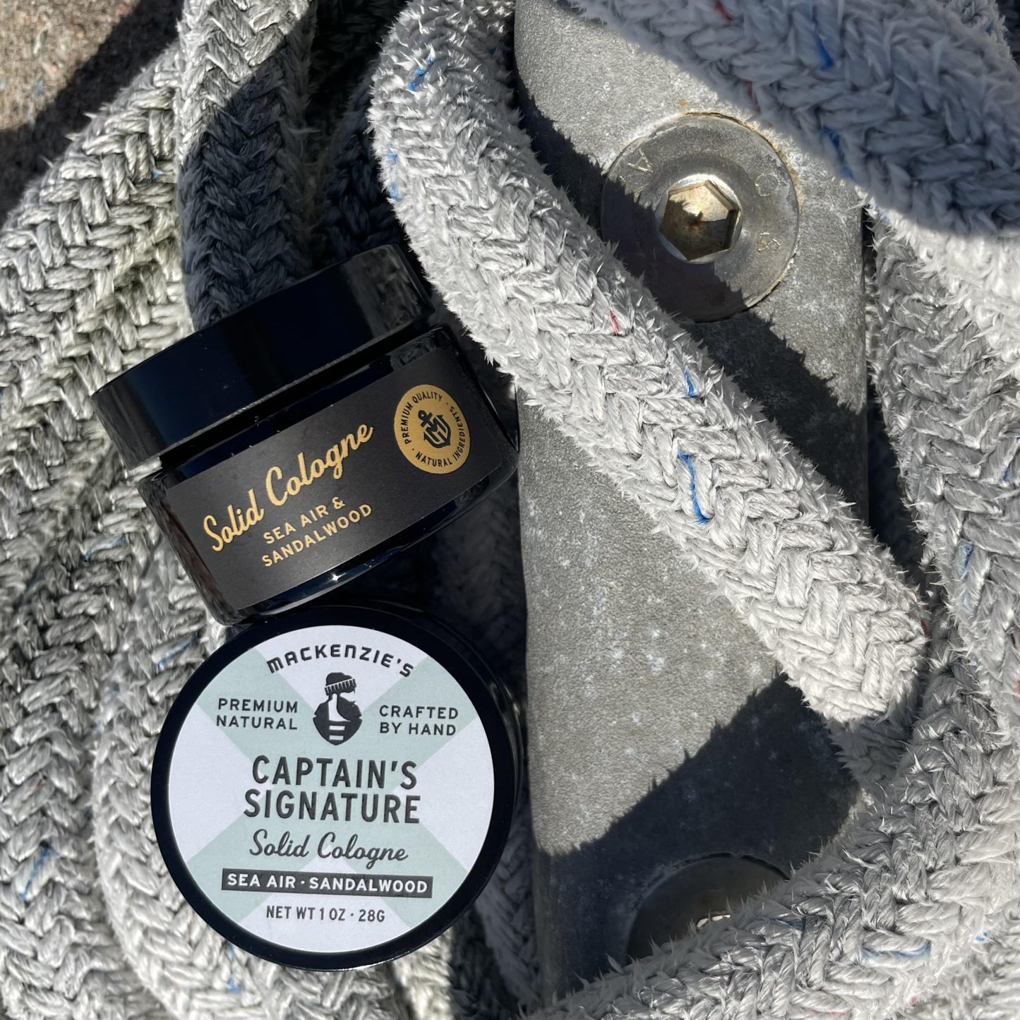 MACKENZIE'S Captain's Signature Solid Cologne - Holiday Gifts for Fisherman - Christmas Gifts for Men - Stocking Stuffers - Natural Cologne - Sea Air & Sandalwood Scented - 1 OZ