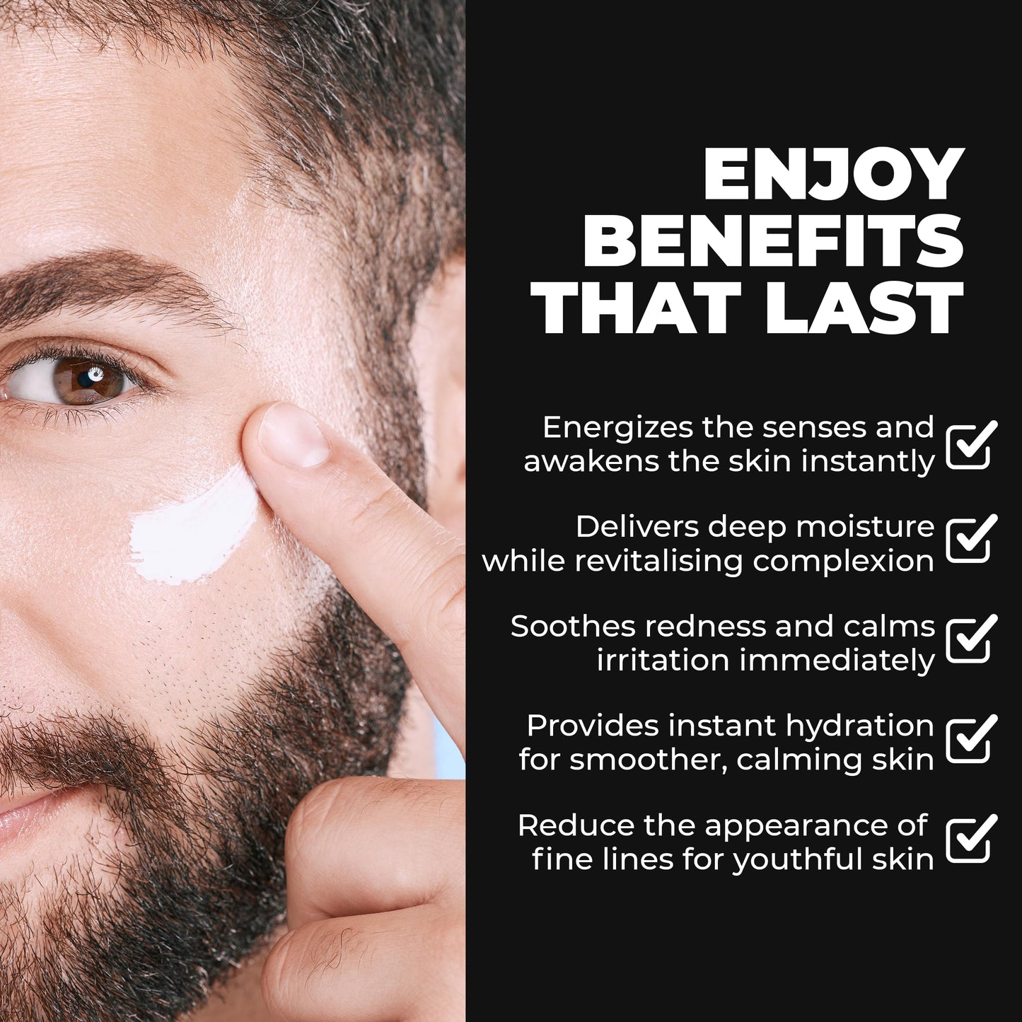 MOTTO Men's Face Moisturizer: "A Cold Plunge For Your Face". ICE COLD Hydrating Cream, Lightweight & Non-Greasy for Daily Use. Soothes & Cools Instantly.