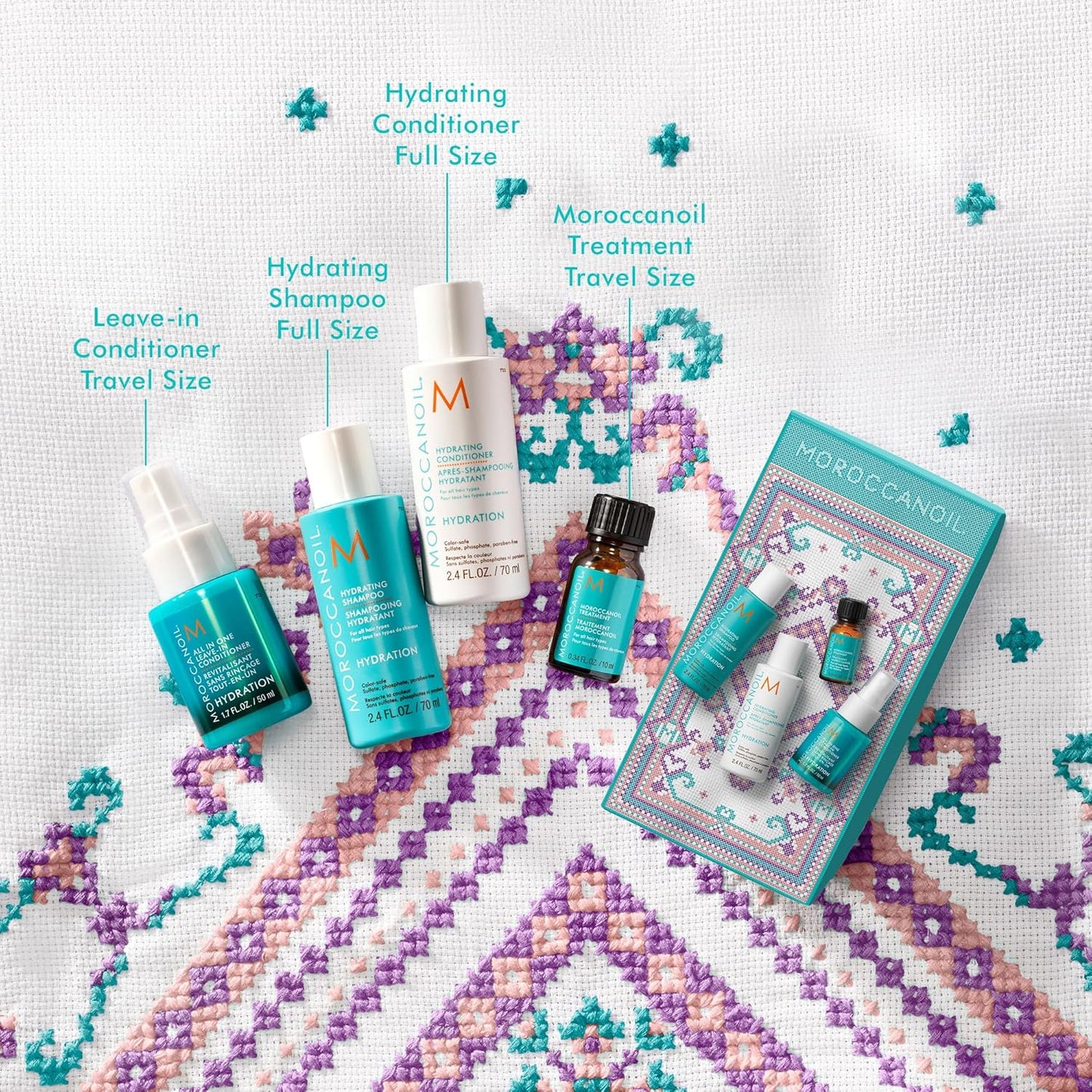 Moroccanoil Mini Hair Hydration Essentials Set - Nourishing Oils for Soft, Shiny Hair