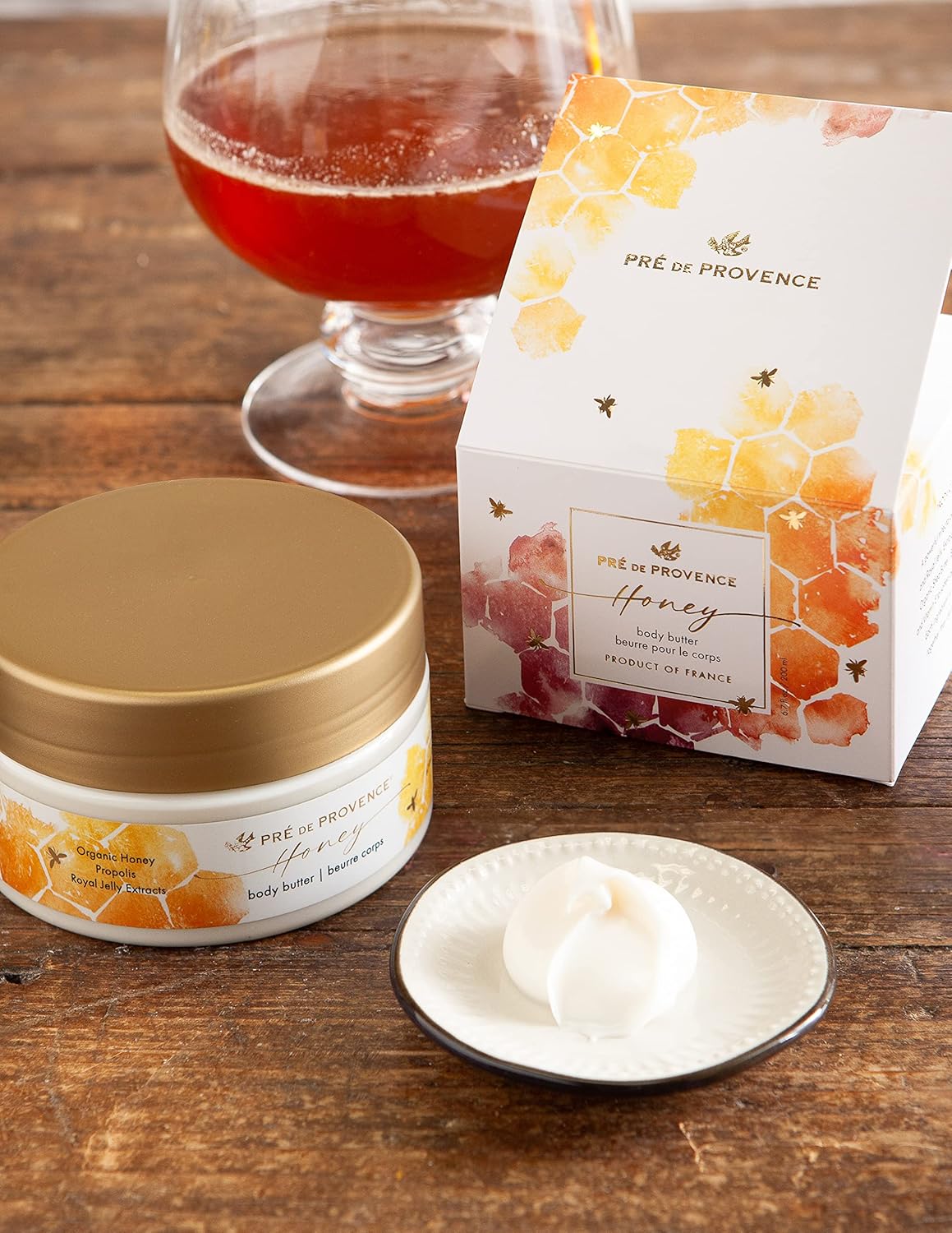 Pre de Provence Honey Collection Body Butter - Deeply Nourishing, 6.7 Fl Oz