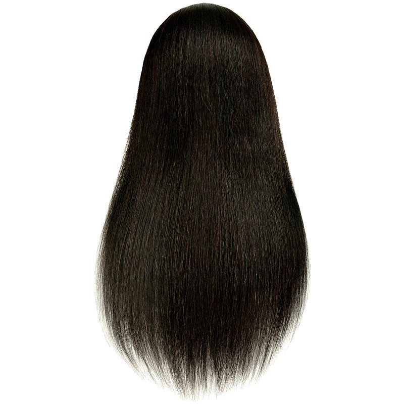 FUTAI African American Mannequin Head 30 inches Long 100% Real Human Hair Manikin Doll Style Head for Practice Braiding Styling Cosmetology Training with Stand