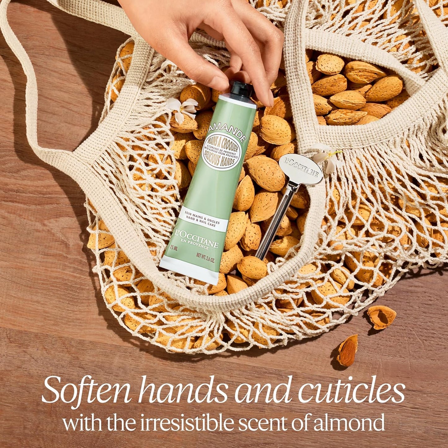 L’Occitane Almond Hand Cream - Hydrating & Nourishing Formula for Dry Skin | Fast-Absorbing, Vegan, Scented