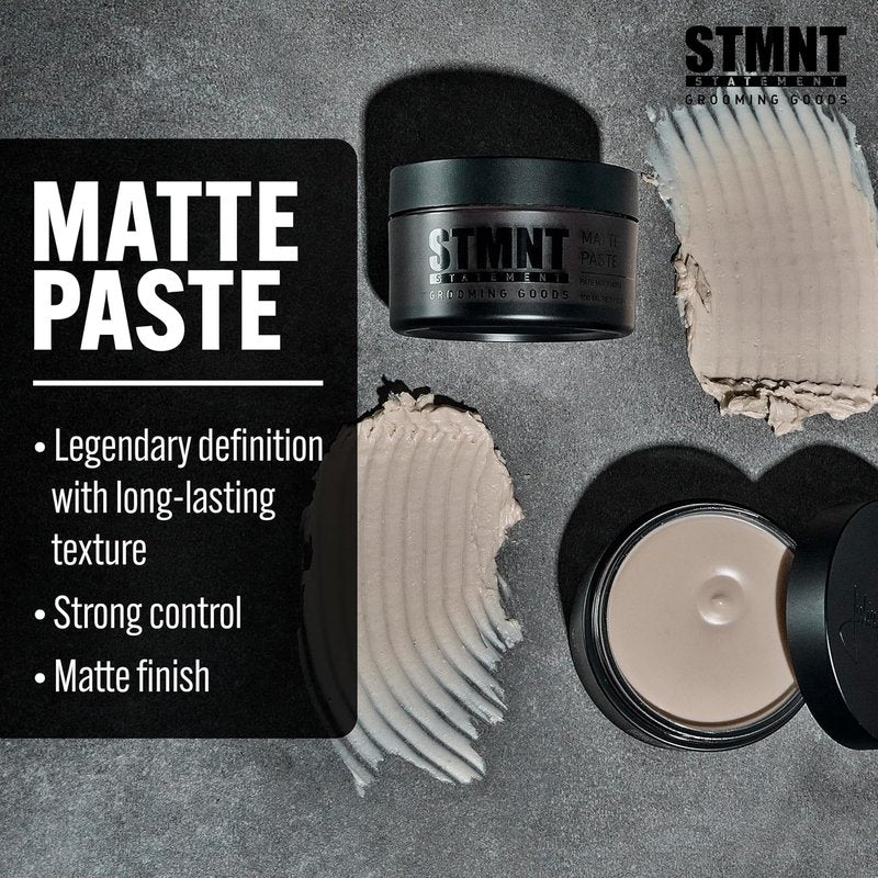 STMNT Matte Paste for Men - All Day Strong Hold & High Volume | Non-Greasy Hair Clay | 3.38 oz
