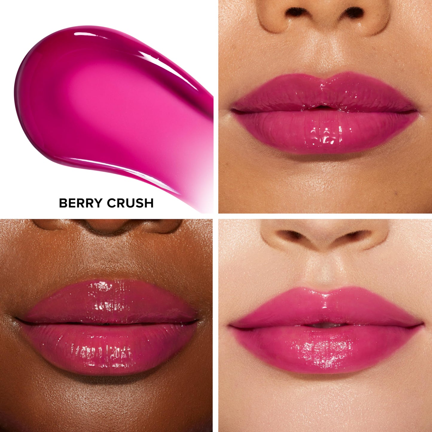 Too Faced Lip Injection Maximum Plump Extra Strength Lip Plumper Gloss | Hydrating, Volumizing, + Plumping, 0.14 Fl Oz, Berry Crush (Vibrant Fuchsia Berry)