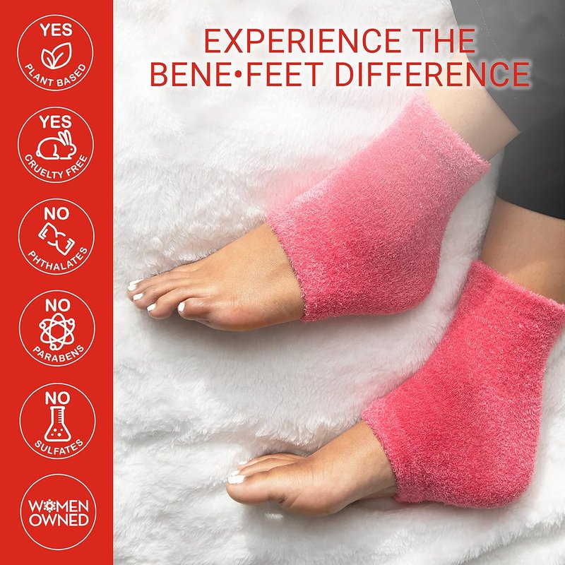 Toeless Aloe Moisturizing Heel Socks - Overnight Foot Rejuvenation, Hydrating Coconut Oil & Aloe | 1 Pair