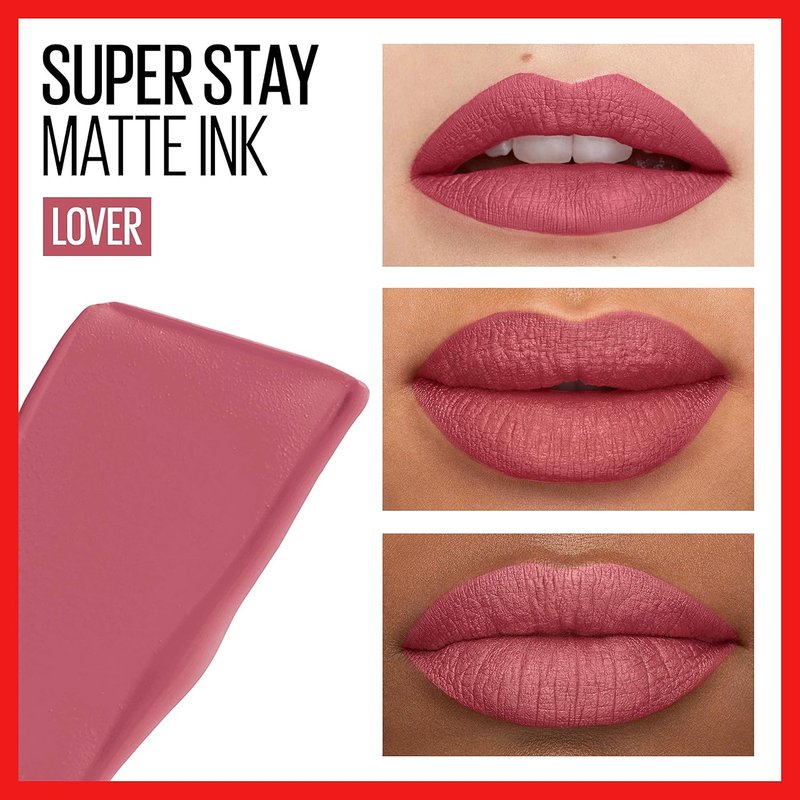 Maybelline Super Stay Matte Ink Liquid Lipstick - Long Lasting High Impact Color | Mover Brown & Lover Mauve