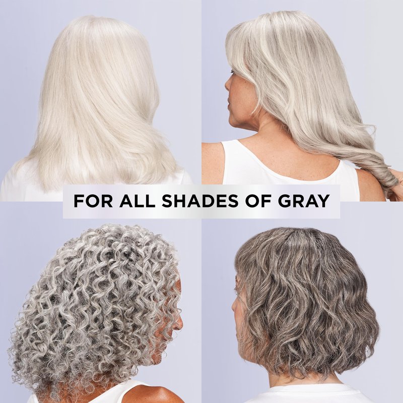 L'Oreal Paris EverPure Silver Care Sulfate Free Shampoo and Conditioner Set, Nourishing Vegan Formula with Peptides for Brightening Gray Hair, 1 Kit