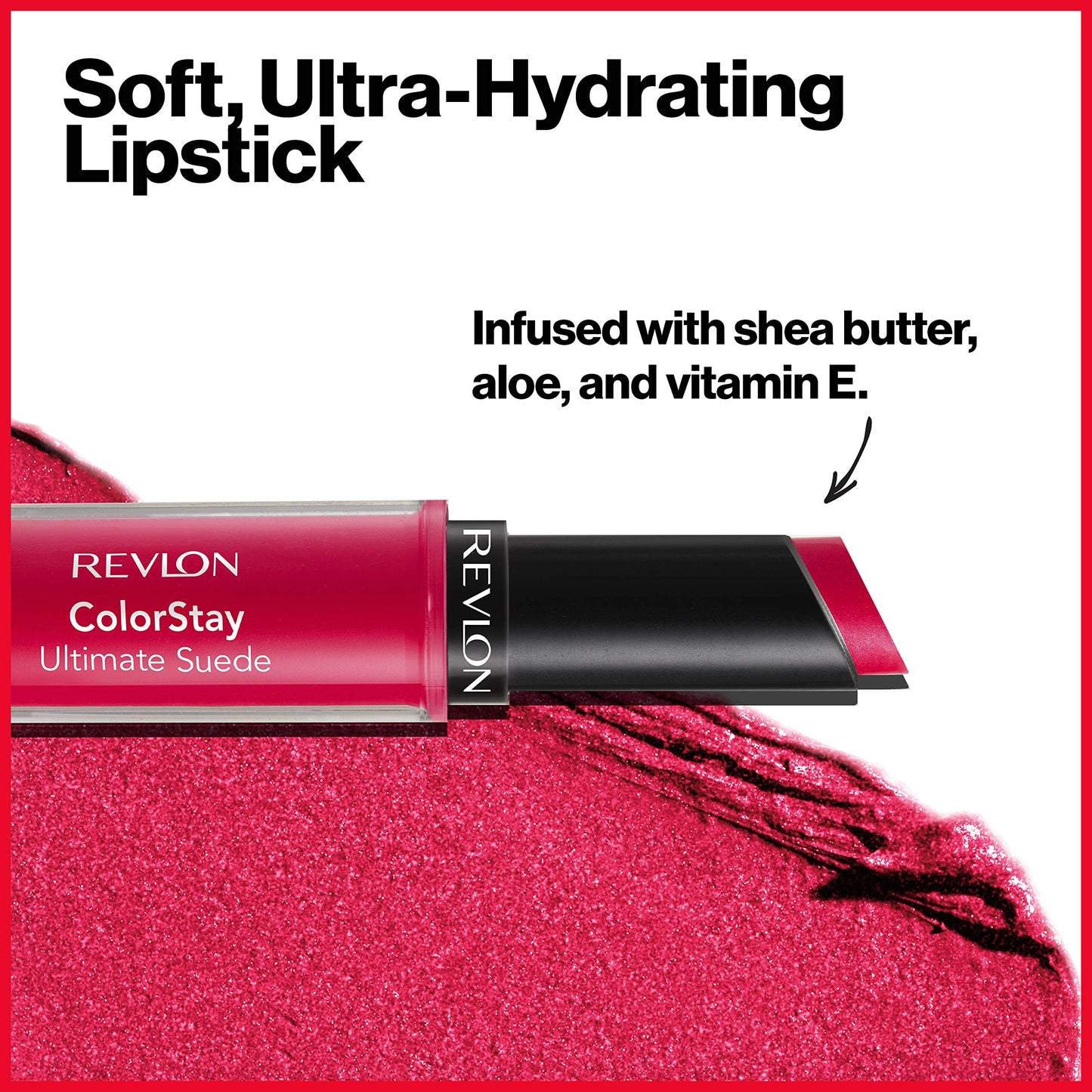 REVLON Lipstick, ColorStay Ultimate Suede Lipstick, High Impact Lip color with Moisturizing Creamy Formula, Infused with Vitamin E, 005 Muse, 0.09 Oz