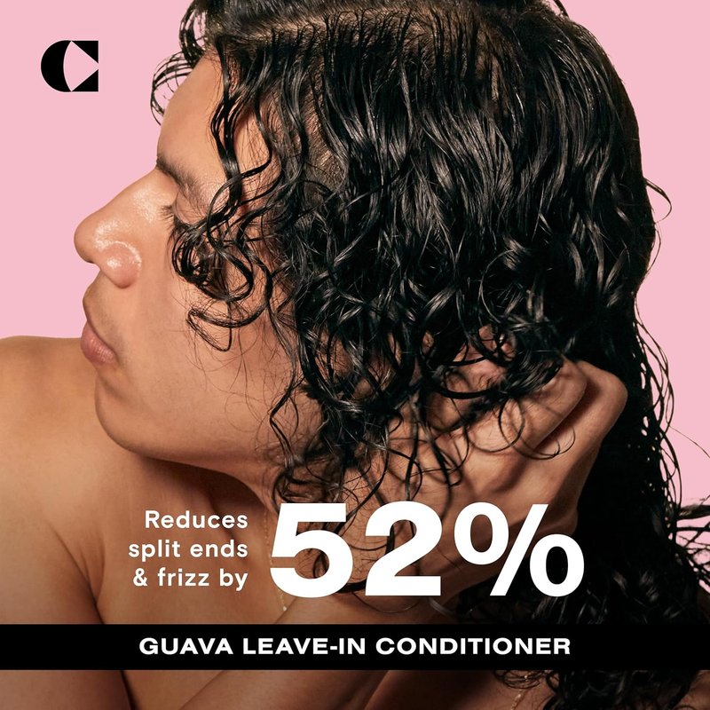 Guava Leave-In Conditioner - Deep Hydration Repair Cream for Damaged & Frizzy Hair | Boosts Shine with Avocado Oil, 6.7 fl oz