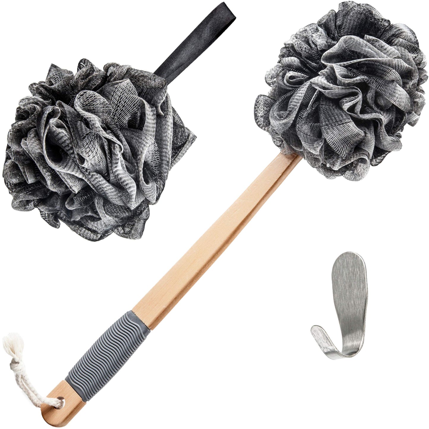 Toem Charcoal Loofah & 4 Pad Lotion Applicator Bundle