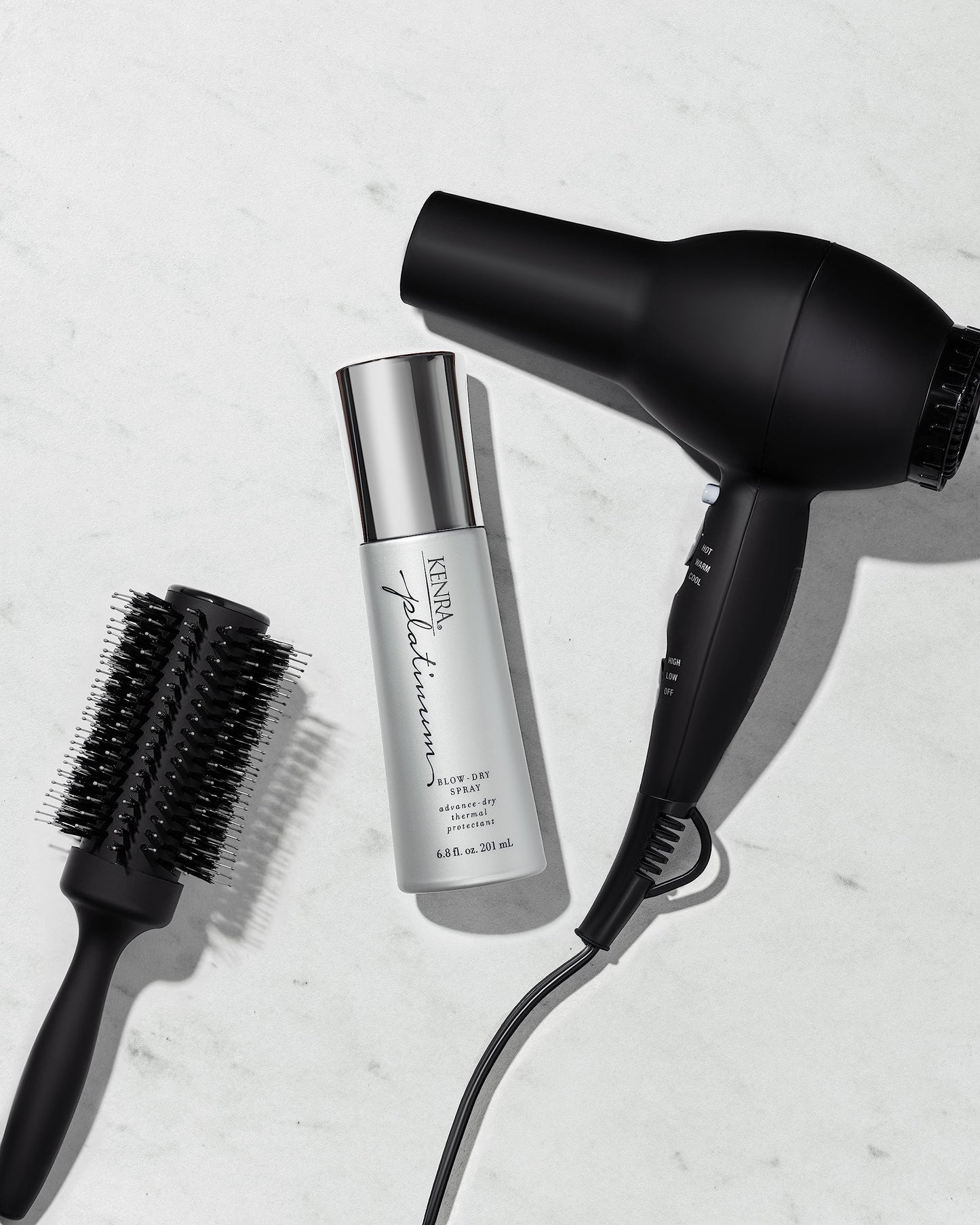 Kenra Professional Platinum Blow-Dry Spray | Time-Saving Heat Protectant | Detangles, Smooths, and Softens | Eliminates Frizz & Resists Humidity | Medium To Coarse Hair | 6.8 fl. oz. (2-Pack)