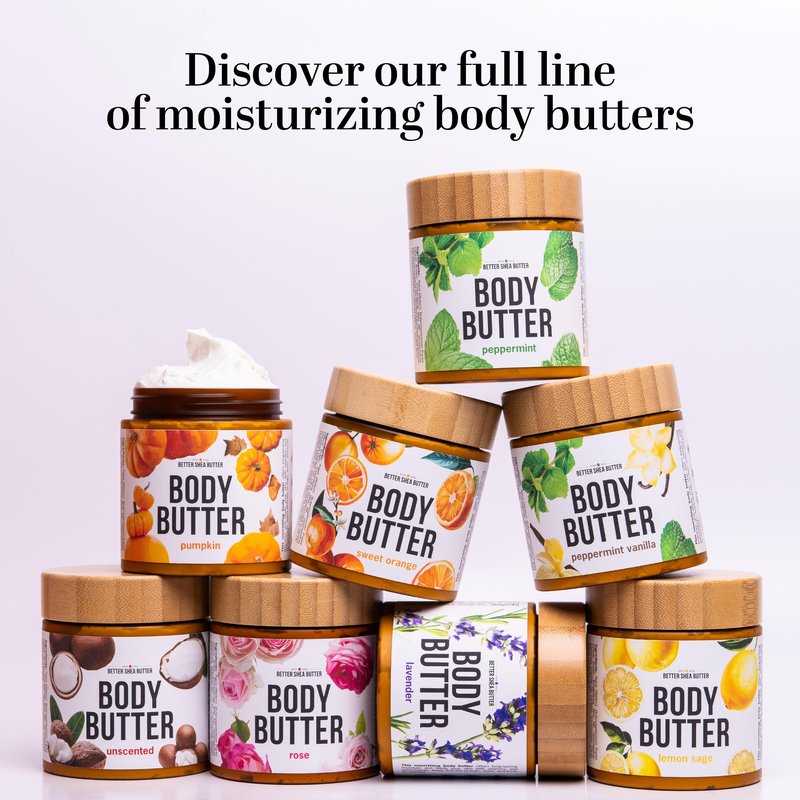 Unscented Body Butter for Dry Skin | with Raw Shea Butter and Jojoba Oil | Deep Moisturizer Safe for Sensitive Skin, Non Greasy, Fragrance Free | 8 oz