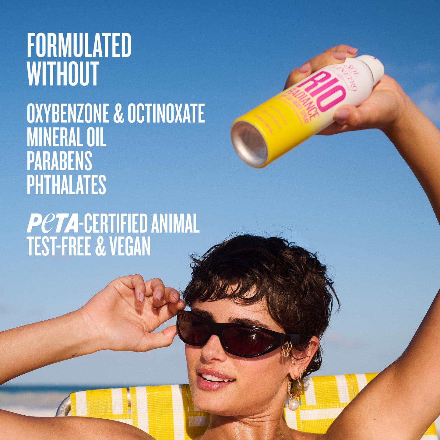 SOL DE JANEIRO Rio Radiance SPF 50 Body Spray Broad Spectrum | Spray Sunscreen for Body | Niacinamide and Antioxidants | Sheer Coverage | UV Protection