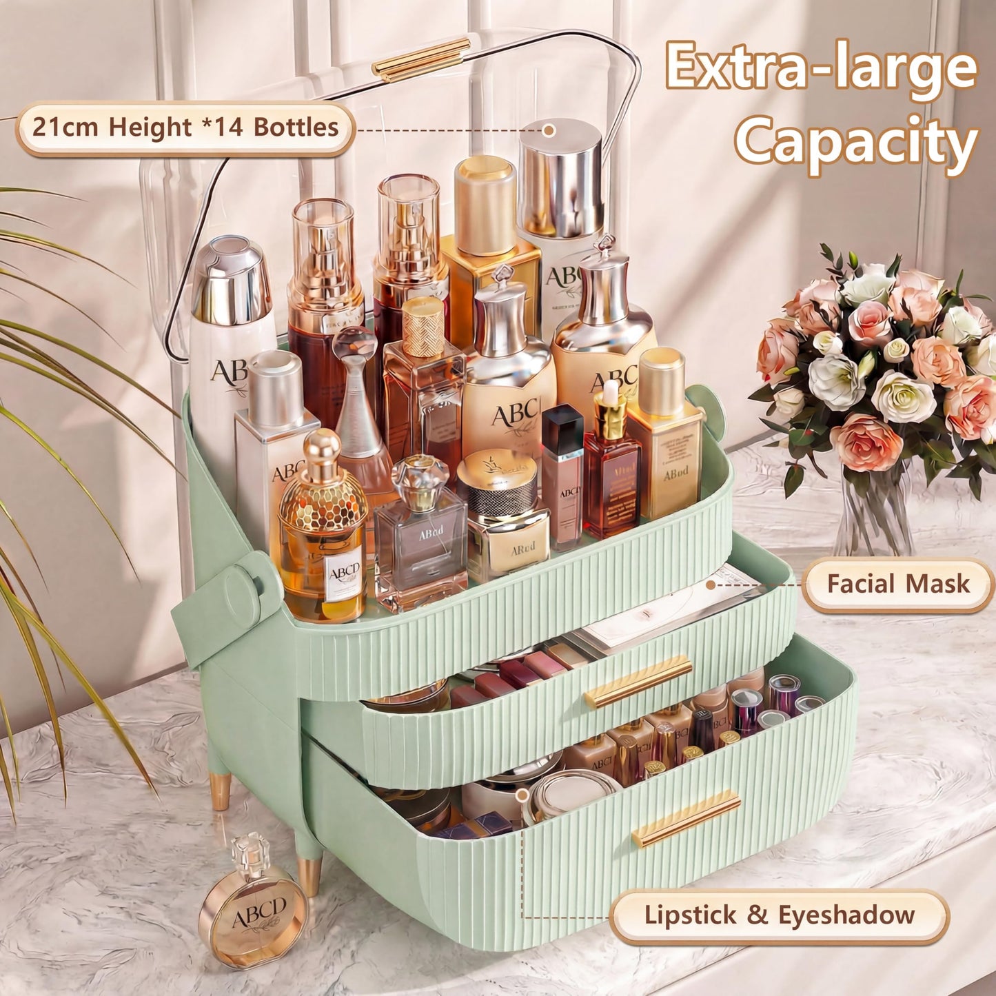 NestOrganix Makeup Organizer Skincare Organizers