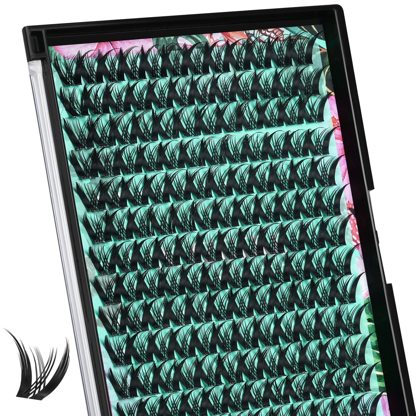 Lash Clusters Manga 168Pcs Eyelash Cluster Wet Look Ultra-Thin Invisible Lash Band Eyelashes Extensions Spiky Anime Wide Span Lashes(Kitten,C-10mm)