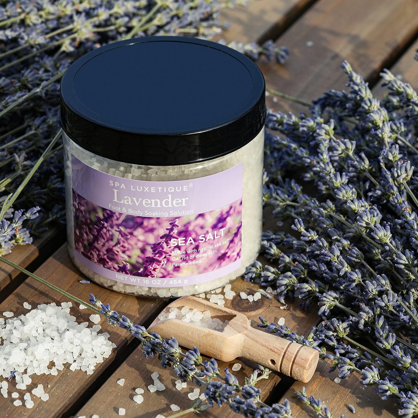 Spa Luxetique Bath Salts Gift Set - 8pcs Epsom Salt Soaking Set with Argan Oil, Lavender & Rose Scents | Perfect for Mother's Day & Christmas Gifts