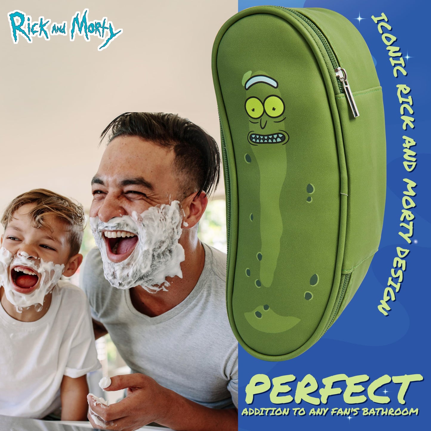 RICK AND MORTY Mens Toiletry Bags Wash Bag Travel Toiletries Bag for Men Teenagers Grooming Travel Gym Gifts for Him