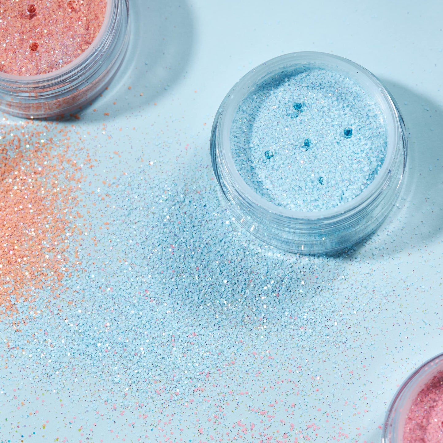 Pastel Glitter Shakers by Moon Glitter – 100% Cosmetic Glitter for Face, Body, Nails, Hair and Lips - 0.10oz - Set of 5 colours